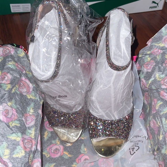 Betsy Johnson Glissten Rainbow Glitter Sandal - Picture 2 of 9